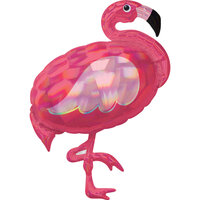 Folieballon - Iridescent Pink Flamingo - 83 cm - Helium- en Luchtvulling Folieballon - Iridescent Pink Flamingo - 83 cm - Helium- en Luchtvulling
