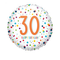 Folieballon 30 confetti happy birthday Folieballon 30 confetti happy birthday