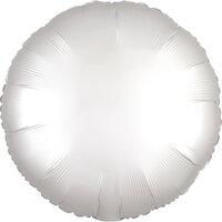 Folieballon wit rond 43 cm Folieballon wit rond 43 cm