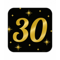 Huldeschild Decoratie Classy - 30 jaar - Zwart-Goud