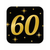 Huldeschild Decoratie Classy - 60 jaar - Zwart-Goud