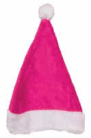 Kerstmuts - Pluche Roze Kerstmuts - Pluche Roze