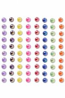  Gezicht Steentjes - Decoratiestickers rondjes - 80 stuks - Zelfklevende