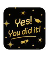 Huldeschild Decoratie Classy - Yes You Did It - Zwart-Goud