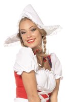 Boerinnenkapje Wit Met Borduursel