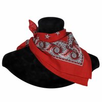 Boerenzakdoek rood met bloemen motief Boerenzakdoek rood met bloemen motief