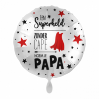 Folieballon Superheld papa 43 cm Folieballon Superheld papa 43 cm