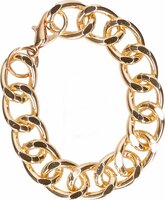 Armband Pooier Schakel - Gangster Accessoire - Goud Armband Pooier Schakel - Gangster Accessoire - Goud