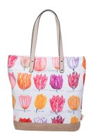 Schoudertas Wit - Tulpen Kleurrijk - Katoen - Souvenir