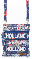 Nektas Blauw - Holland met Bloemetjes - Reistas Souvenir