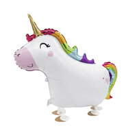 Folieballon - Walking Unicorn - 81 cm - Helium- en Luchtvulling Folieballon - Walking Unicorn - 81 cm - Helium- en Luchtvulling