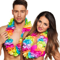 Hawaii Krans Luxe XL - Strandfeest Regenboog Hawaii Krans Luxe XL - Strandfeest Regenboog