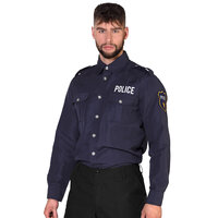 Shirt Politie Blauw - Volwassenen Shirt Politie Blauw - Volwassenen