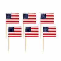 Cocktailprikkers USA - Prikkers Amerika - 50 stuks Cocktailprikkers USA - Prikkers Amerika - 50 stuks