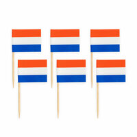 Cocktailprikkers Nederland - Prikkers Landen - 50 stuks Cocktailprikkers Nederland - Prikkers Landen - 50 stuks