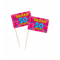 Sarah Cocktailprikkers Cartoon - 50 jaar