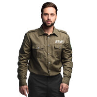 Leger Shirt - Army Groen - Heren Leger Shirt - Army Groen - Heren
