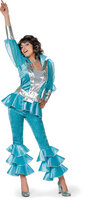 Mamma Mia Blauw - Dancing Kostuum - Dames