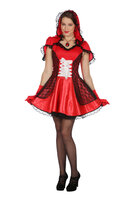 Roodkapje Jurkje Zwart-Rood met Capuchon - Boze Wolf Sprookje - Dames
