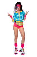 Retro Disco Roller Skate Kostuum - Dames