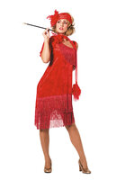 Charleston Jurk Rood Franjes - Jaren 20 Great Gatsby - Dames