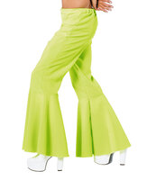 Hippie Flared Broek Groen - Flower Power Jaren 60 & 70 - Heren Hippie Flared Broek Groen - Flower Power Jaren 60 & 70 - Heren