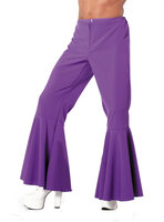 Hippie Flared Broek Paars - Flower Power Jaren 60 & 70 - Heren Hippie Flared Broek Paars - Flower Power Jaren 60 & 70 - Heren