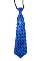 Stropdas Blauw - Pailletten - Glitter en Glamour - Verstelbaar