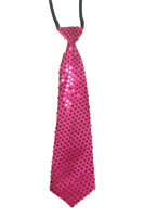 Stropdas Roze - Pailletten - Glitter en Glamour - Verstelbaar