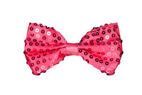 Strikje - Pailletten - Roze