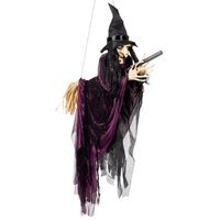 Vliegende Heks - Halloween Hangdecoratie - 65 cm