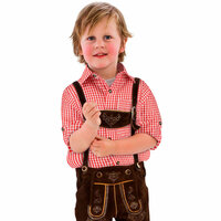  Oktoberfest - Overhemd Rood-Wit - Kinderen