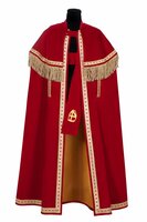 Sinterklaas mantel breed, fluweel katoen Stefan 