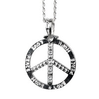Hippie Ketting - Metaal Peace Teken - Jaren 60 & 70 Flower Power