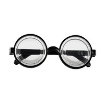 Feestbril Nerd - Bril Rond Met Glas - Grappige Bril Feestbril Nerd - Bril Rond Met Glas - Grappige Bril