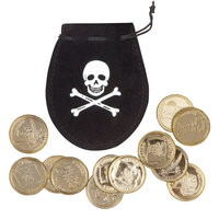 Piratenbuidel Met Gouden Munten - 12 stuks