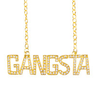 Ketting Gangster - Goud Met Diamant - Pimp Ketting