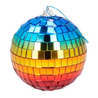  Discoballen Regenboog - Jaren 80 Accessoire - 6 stuks - 8 cm