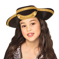Piratenhoed met Goud Galon - Kinderen Piratenhoed met Goud Galon - Kinderen
