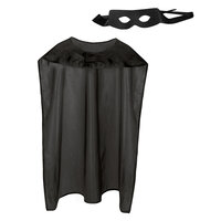 Set Hero Zwart - Superheld - Cape en Masker - Volwassenen  Set Hero Zwart - Superheld - Cape en Masker - Volwassenen