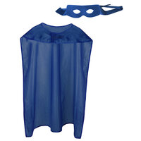 Set Hero Blauw - Superheld - Cape en Masker - Volwassenen Set Hero Blauw - Superheld - Cape en Masker - Volwassenen