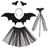 Vleermuis Set - Halloween Accessoire Zwart - Kinderen en Volwassenen