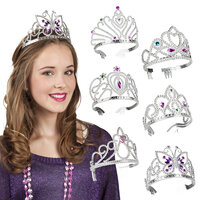 Prinsessen Kroontje - Tiara Zilver - Volwassenen en Kinderen Prinsessen Kroontje - Tiara Zilver - Volwassenen en Kinderen