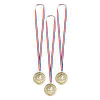 Medailles - Kampioen - Wedstrijd - Winnaar - Sportprijs - Nummer 1 - 3 stuks Medailles - Kampioen - Wedstrijd - Winnaar - Sportprijs - Nummer 1 - 3 stuks