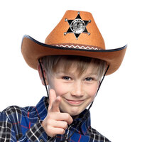Cowboyhoed Sheriff - Bruin - Kinderen Cowboyhoed Sheriff - Bruin - Kinderen