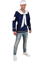 Matroos Blouse - Blauw met Witte Kraag - Volwassenen Matroos Blouse - Blauw met Witte Kraag - Volwassenen