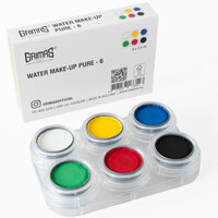 Grimas Schmink Palette - Water Make-up - 6 kleuren - Basis Grimas Schmink Palette - Water Make-up - 6 kleuren - Basis