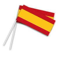Zwaaivlaggetje Papier Spanje - 50 stuks Zwaaivlaggetje Papier Spanje - 50 stuks