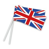 Zwaaivlaggetje Papier Engeland - 50 stuks Zwaaivlaggetje Papier Engeland - 50 stuks