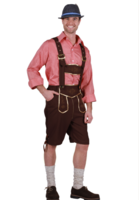 Oktoberfest Klaus - Lederhosen en Overhemd Rood-Wit Oktoberfest Klaus - Lederhosen en Overhemd Rood-Wit